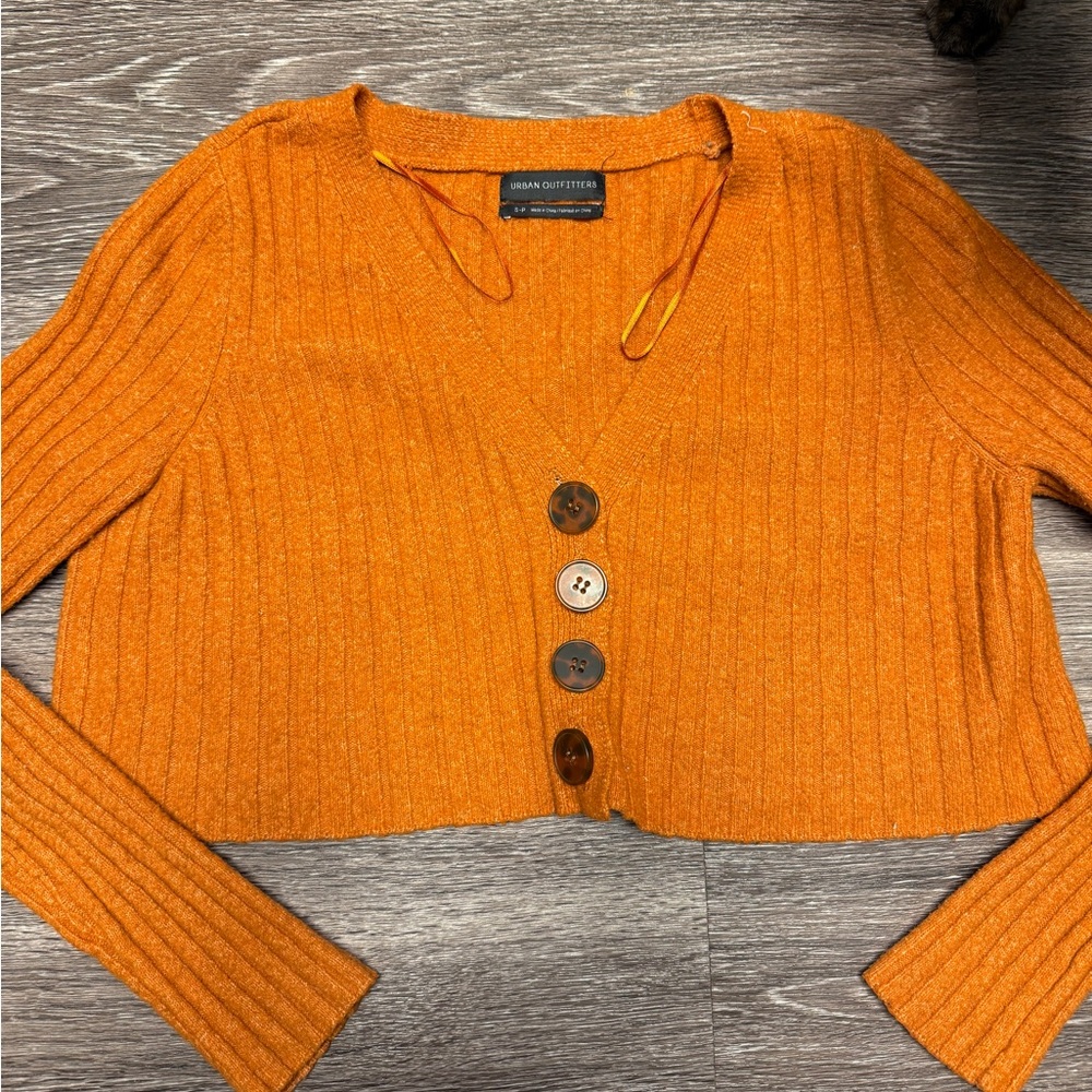 Urban Outfitters Burnt Orange Button-Up Cardigan